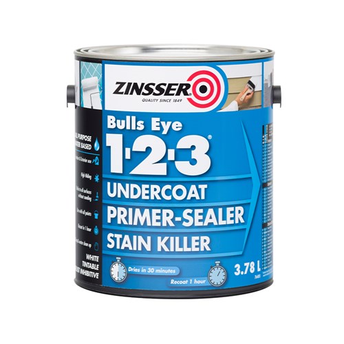Zinsser Bulls Eye 1-2-3® Undercoat Primer, Sealer And Stain Blocker White 3.78L